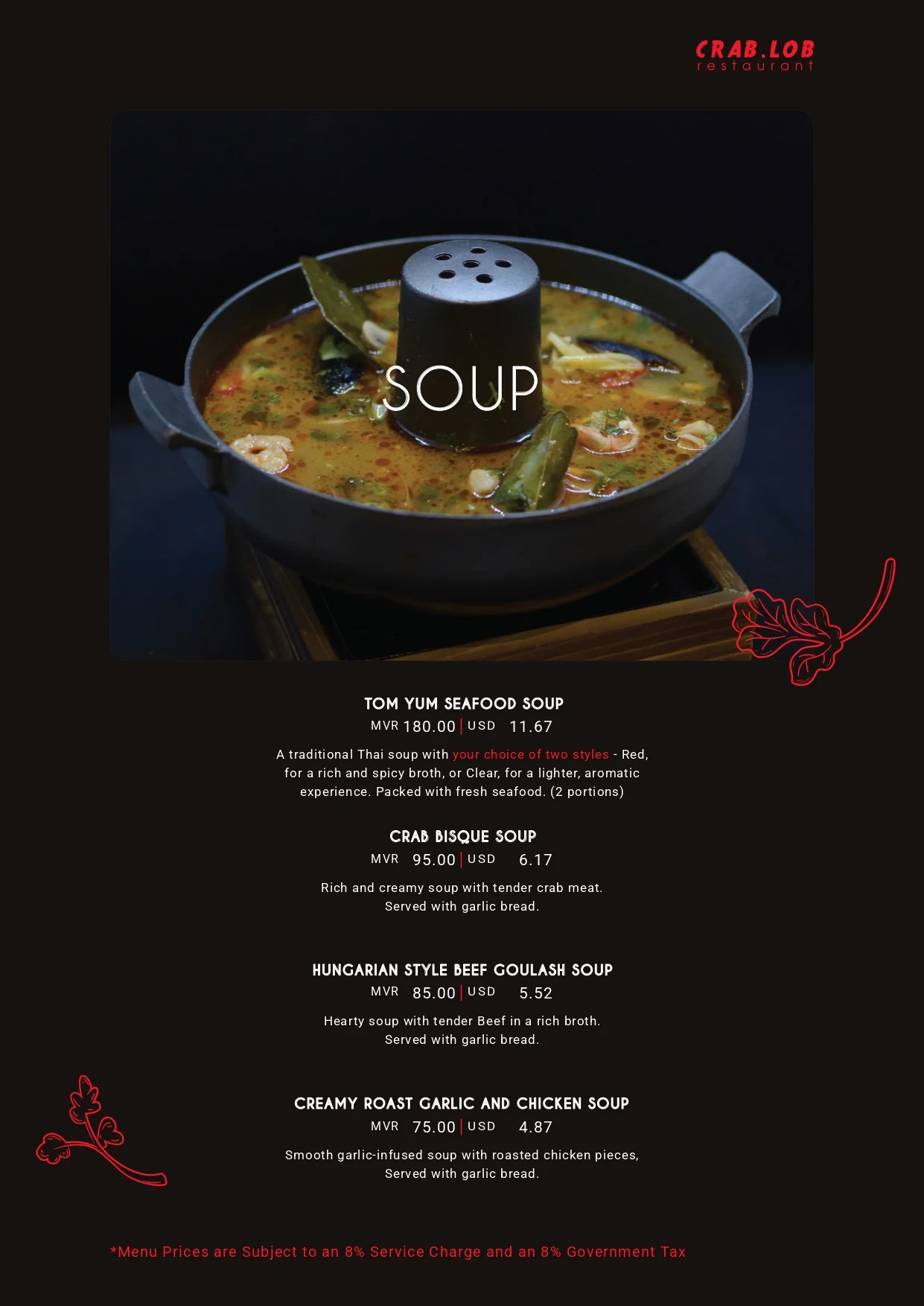 Menu page 5