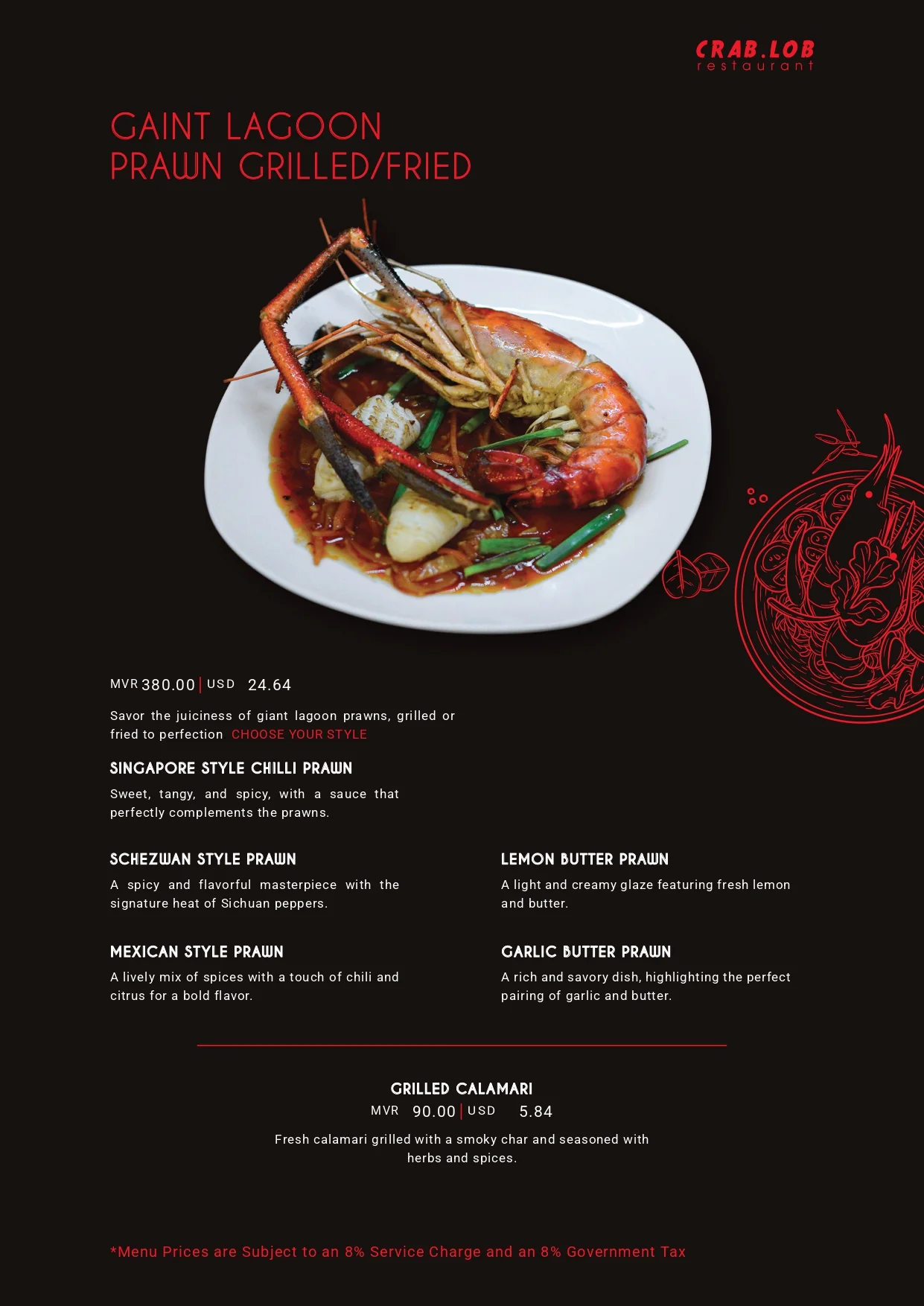 Menu page 8